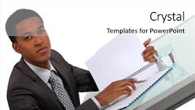  Presentation with young black couples hiking - PPT theme consisting of young black executive consulting report background and a white colored foreground