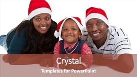  Presentation with black family - Audience pleasing presentation theme consisting of young black family backdrop and a tawny brown colored foreground