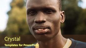  Presentation with black-man - Presentation having young-black-man-is-walking background and a tawny brown colored foreground