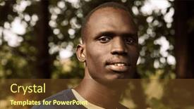  Presentation with black people - Slide deck enhanced with young-black-man-is-walking background and a tawny brown colored foreground