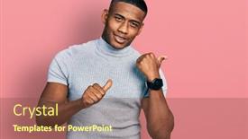  Presentation with black man - Presentation consisting of young-black-man-wearing-casual background and a  colored foreground