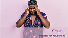  Presentation with black man - Colorful presentation theme enhanced with young-black-man-wearing-hawaiian backdrop and a lemonade colored foreground
