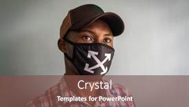  Presentation with black man - Amazing PPT layouts having young-black-man-wearing-mask backdrop and a tawny brown colored foreground