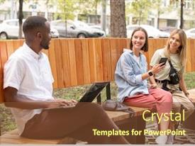 Young Black Man With Laptop PPT template 57 | CrystalGraphics