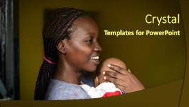  Presentation with black baby - Theme with young-black-mother-holding-baby background and a wine colored foreground