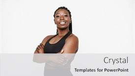  Presentation with young black couples hiking - Presentation design featuring young-black-sportswoman-with-afro background and a  colored foreground