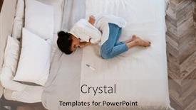  Presentation with pregnancy - PPT layouts with young-black-woman-being-upset background and a light gray colored foreground