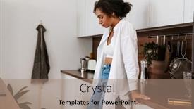  Presentation with abortion - Presentation theme featuring young-black-woman-being-upset background and a coral colored foreground