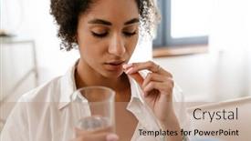  Presentation with abortion - Slide set enhanced with young-black-woman-being-upset background and a coral colored foreground