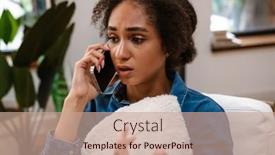  Presentation with black woman - Slides consisting of young-black-woman-being-upset background and a coral colored foreground