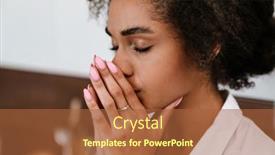  Presentation with black woman - PPT theme featuring young-black-woman-being-upset background and a  colored foreground