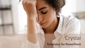  Presentation with black woman - Slide deck enhanced with young-black-woman-being-upset background and a  colored foreground