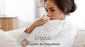  Presentation with black woman - PPT layouts consisting of young-black-woman-being-upset background and a  colored foreground