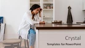  Presentation with abortion - Presentation theme having young-black-woman-being-upset background and a  colored foreground