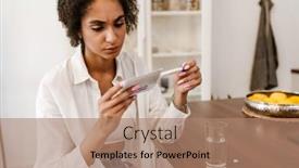  Presentation with abortion - Presentation design featuring young-black-woman-being-upset background and a coral colored foreground