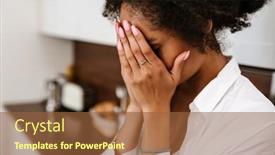  Presentation with abortion - Slide set having young-black-woman-being-upset background and a  colored foreground