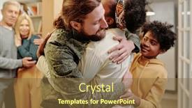  Presentation with black parents - Presentation theme consisting of young-black-woman-giving-hug background and a tawny brown colored foreground