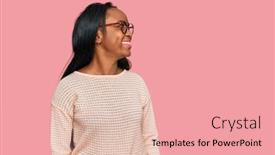  Presentation with black woman - Audience pleasing PPT layouts consisting of young-black-woman-wearing-casual backdrop and a coral colored foreground