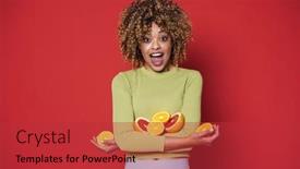 Presentation with black woman - PPT layouts consisting of young-black-woman-with-afro background and a red colored foreground