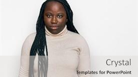  Presentation with science concept painted black brain - Colorful PPT theme enhanced with young-black-woman-with-braids backdrop and a light gray colored foreground