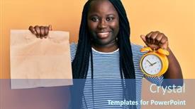  Presentation with black-woman - PPT theme featuring young-black-woman-with-braids background and a ocean colored foreground