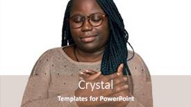  Presentation with black woman - Presentation design featuring young-black-woman-with-braids background and a coral colored foreground