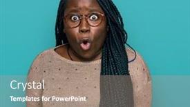  Presentation with black woman - Theme enhanced with young-black-woman-with-braids background and a coral colored foreground