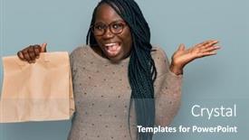  Presentation with black woman - Cool new PPT theme with young-black-woman-with-braids backdrop and a seafoam green colored foreground