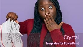  Presentation with black woman - Presentation theme consisting of young-black-woman-with-braids background and a tawny brown colored foreground