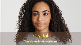  Presentation with hair salon scissors in black - Presentation theme consisting of young-black-woman-with-wavy background and a tawny brown colored foreground