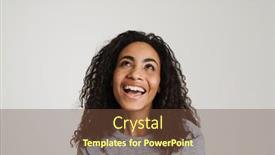  Presentation with hair salon scissors in black - Presentation theme consisting of young-black-woman-with-wavy background and a tawny brown colored foreground