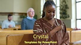  Presentation with black prayer - PPT layouts having young-black-woman background and a tawny brown colored foreground