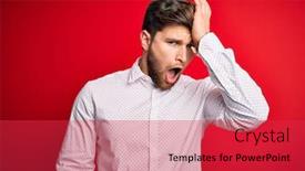  Presentation with memory - Amazing slide deck having young-blond-businessman-with-beard backdrop and a red colored foreground