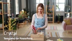  Presentation with fruit drink - Amazing PPT layouts having young-blond-female-putting-bottle backdrop and a coral colored foreground