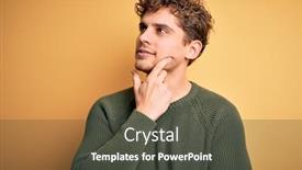  Presentation with interior design yellow and green - Audience pleasing slide deck consisting of young-blond-handsome-man backdrop and a dark gray colored foreground