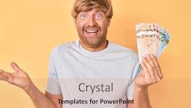  Presentation with canadian - Amazing theme having young-blond-man-holding-canadian backdrop and a coral colored foreground