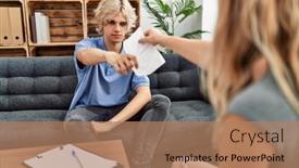  Presentation with mental - Presentation theme enhanced with young-blond-man-patient-having background and a coral colored foreground