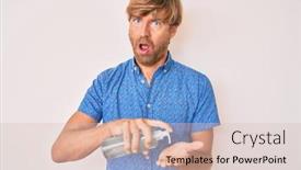  Presentation with hand sanitizer - Slide deck with young-blond-man-using-hand background and a lemonade colored foreground