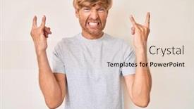  Presentation with rock music - Audience pleasing slides consisting of young-blond-man-wearing-casual backdrop and a lemonade colored foreground