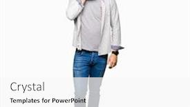  Presentation with face pain - Slide set consisting of young blond man wearing glasses yawning tired covering half face eye and mouth with hand face hurts in pain background and a white colored foreground