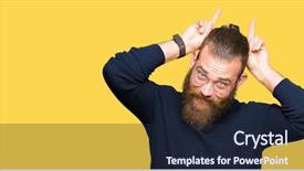  Presentation with young man wearing a hat - Slide set featuring young blond man wearing glasses background and a wine colored foreground