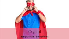  Presentation with super man - Audience pleasing presentation consisting of young-blond-man-wearing-super backdrop and a red colored foreground