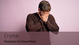  Presentation with blue pink - Slide deck enhanced with young-blond-man-with-beard background and a tawny brown colored foreground