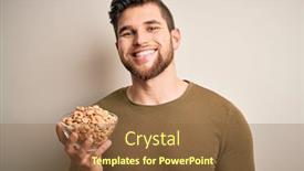  Presentation with salty - Audience pleasing PPT theme consisting of young-blond-man-with-beard backdrop and a tawny brown colored foreground