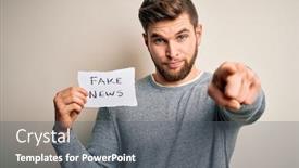  Presentation with news paper - Audience pleasing slides consisting of young-blond-man-with-beard backdrop and a gray colored foreground