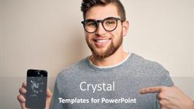  Presentation with blue eyes - Presentation featuring young-blond-man-with-beard background and a gray colored foreground