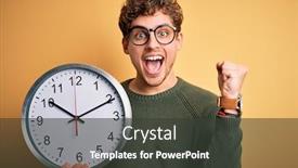  Presentation with emotion - Slide set with young-blond-man-with-curly background and a dark gray colored foreground