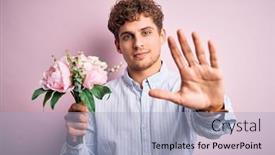  Presentation with defense - Amazing PPT layouts having young-blond-man-with-curly backdrop and a light blue colored foreground