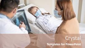  Presentation with lungs - PPT layouts enhanced with young-blond-sick-woman background and a coral colored foreground