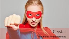  Presentation with lactation young woman breastfeeding - Colorful slide deck enhanced with young-blond-woman-dressed backdrop and a coral colored foreground